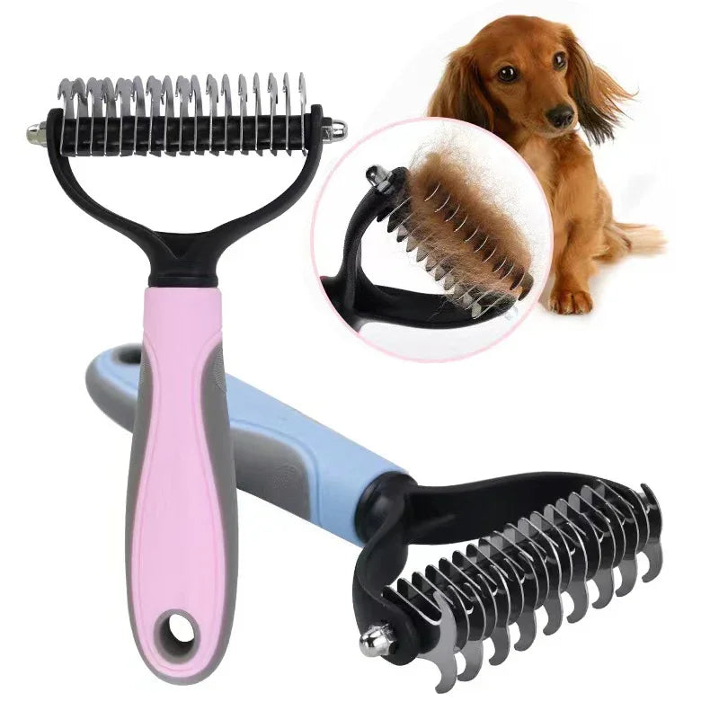 Pet Deshedding Brush for Dogs and Cats Grooming Premium