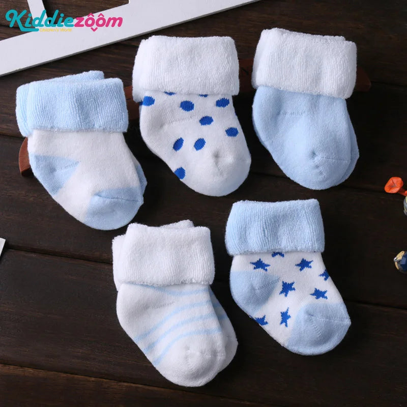 Kiddiezoom Unisex Non Skid Baby Socks 0 To 12 Months