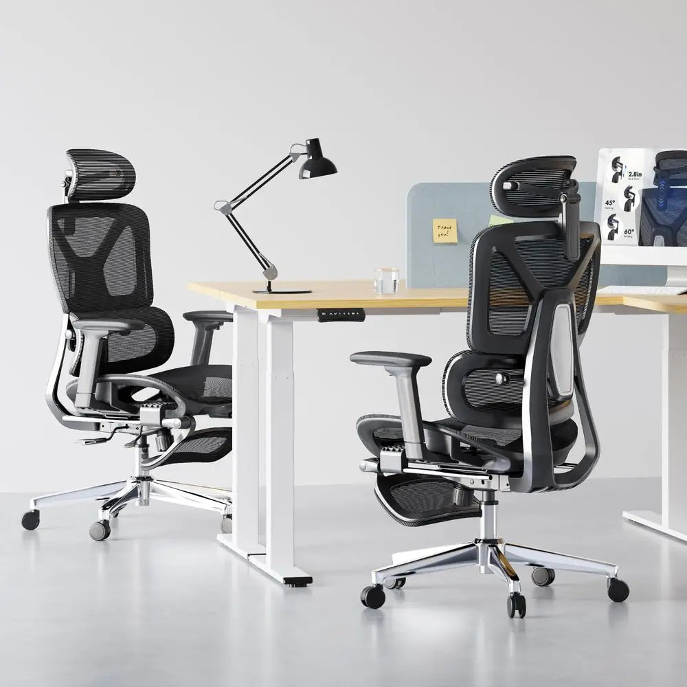 XMSJ ErgoX Premium Ergonomic Office Chair With Footrest 3D Armrests