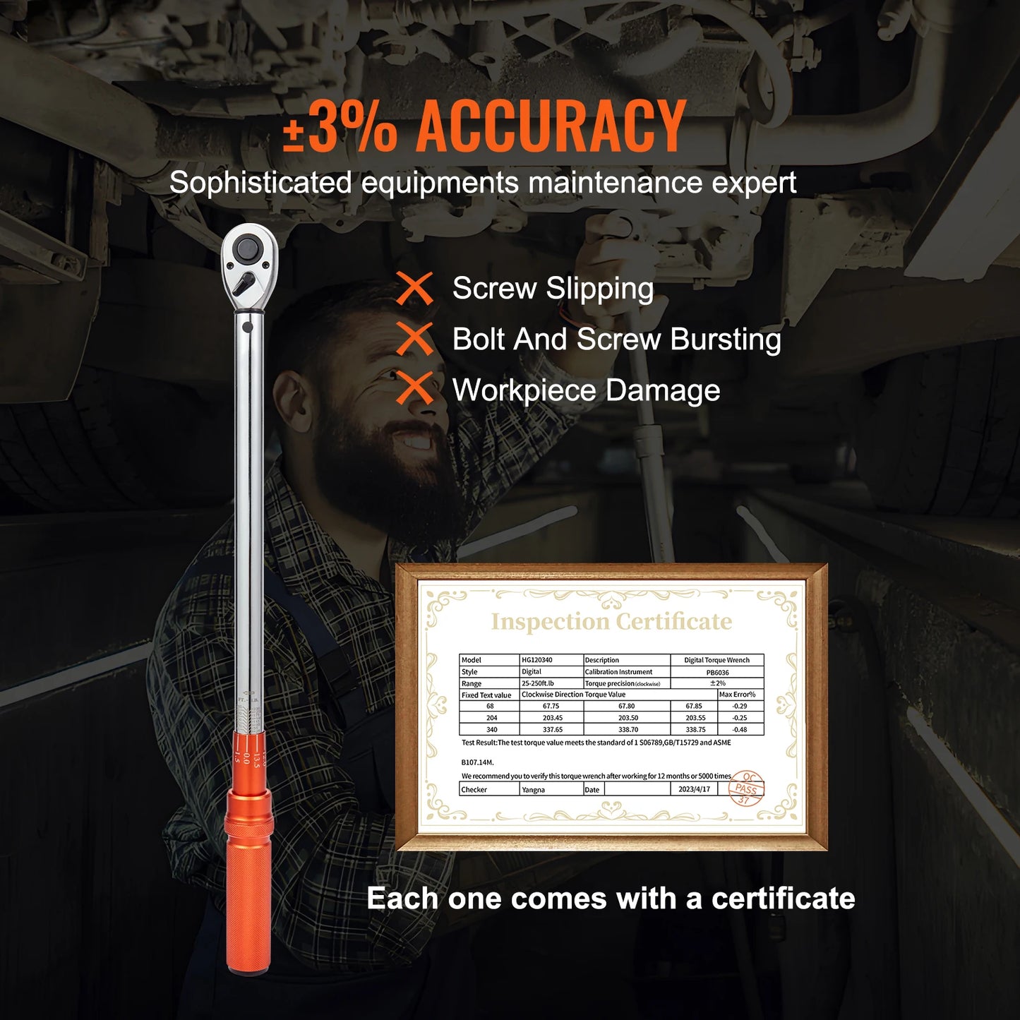 SucceBuy Mechanical Torque Wrench Set Precision Pointer Hand Tools