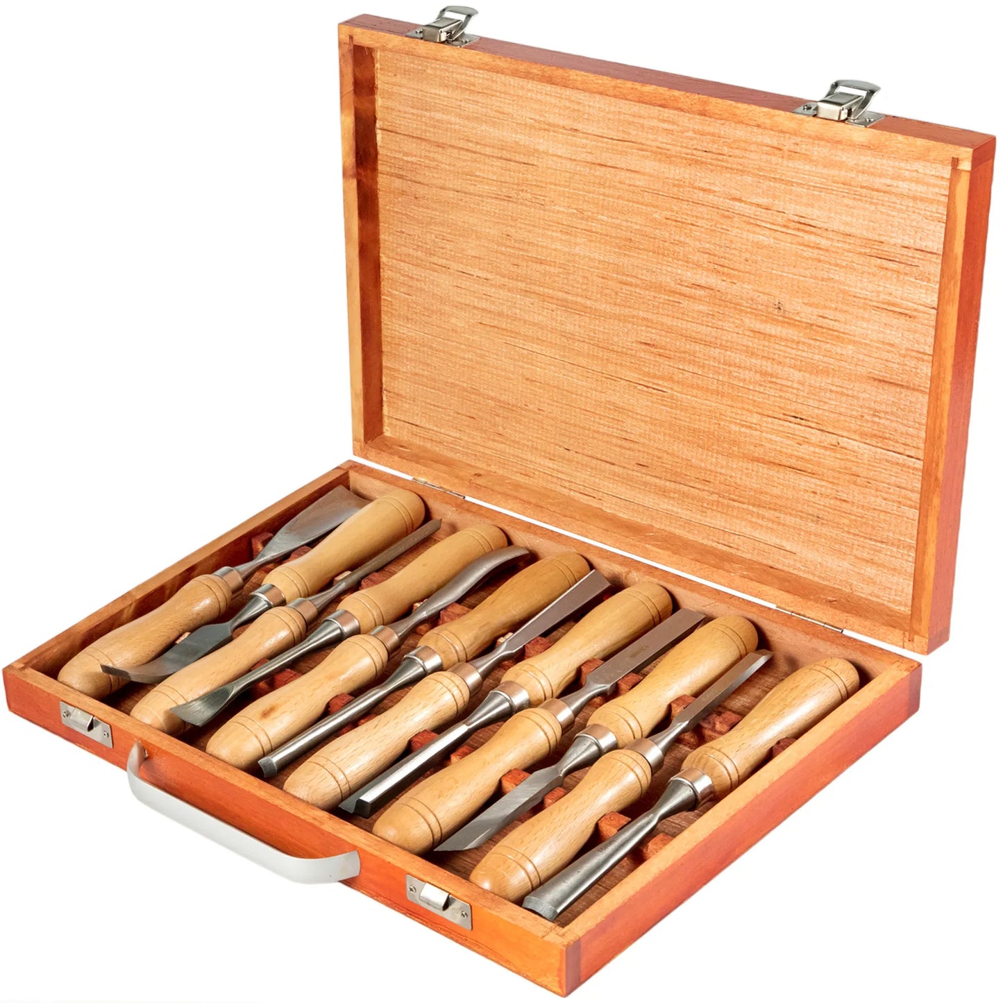 SucceBuy 12Pcs Wood Carving Chisel Set for Lathe Gouges
