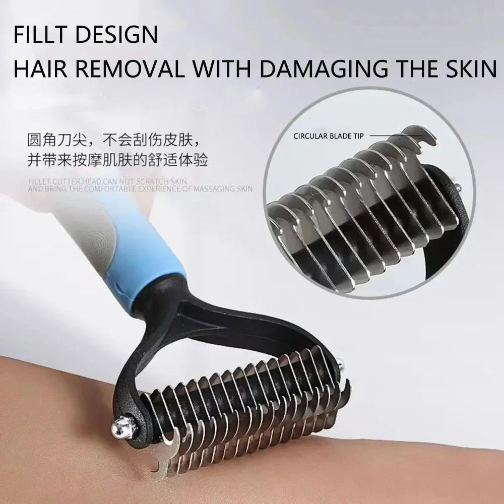 Pet Deshedding Brush for Dogs and Cats Grooming Premium