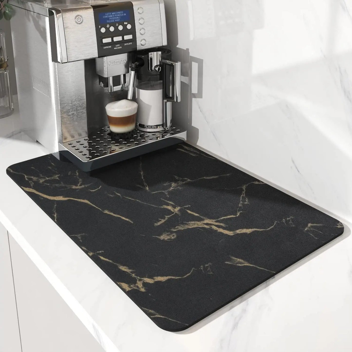 Water-Absorbent Dish Drying Mat With Rubber Backing For Kitchen