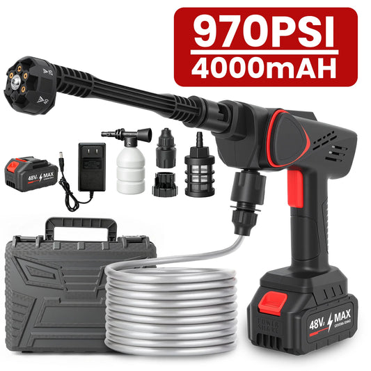 21V Portable Cordless Pressure Washer PSI 6 In 1 Nozzle