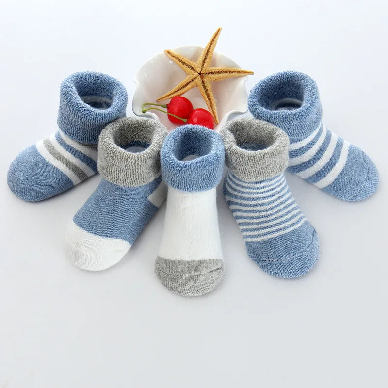 Kiddiezoom Unisex Non Skid Baby Socks 0 To 12 Months