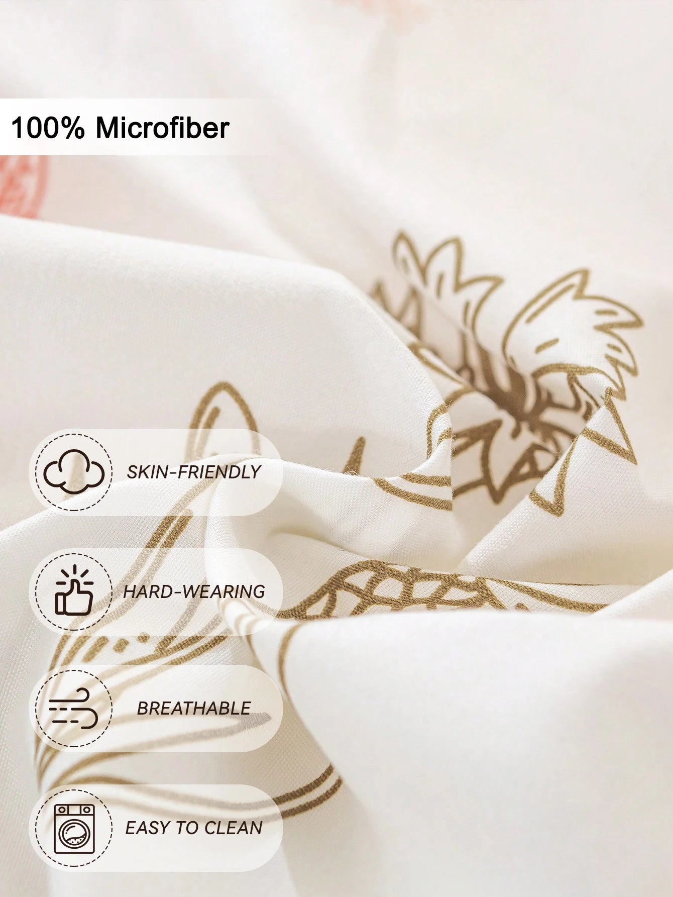 Sweet Wine Printed Quilt Cover Set Three Piece Bedding