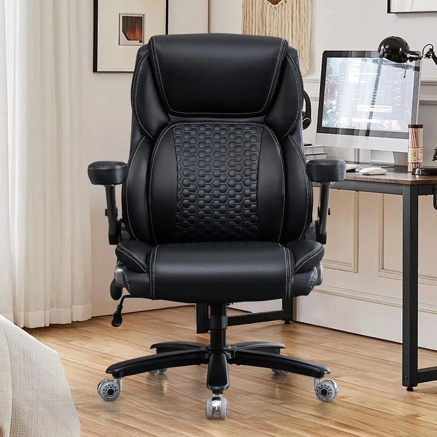 Heavy Duty Office Chair 700lb Capacity With 5D Flip Armrests