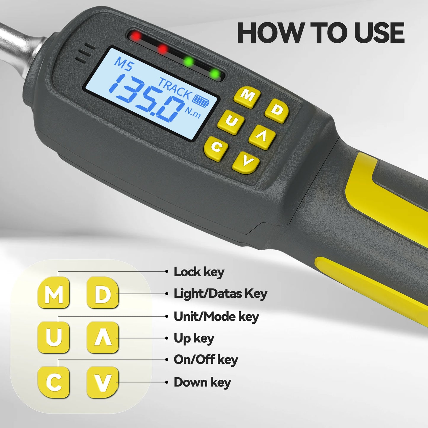 Waxtron Digital Torque Wrench Two Percent Accuracy Auto And Motorcycle