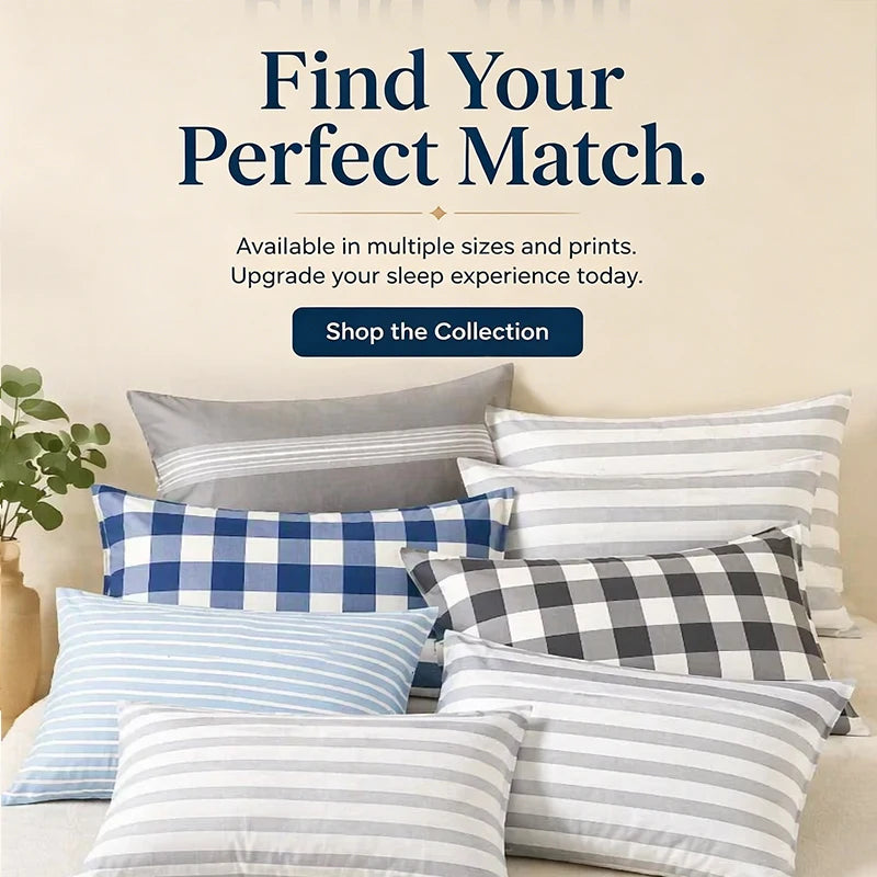 easYum Pillow Protector Cover Sets Printed Pillowcases 4 Pack