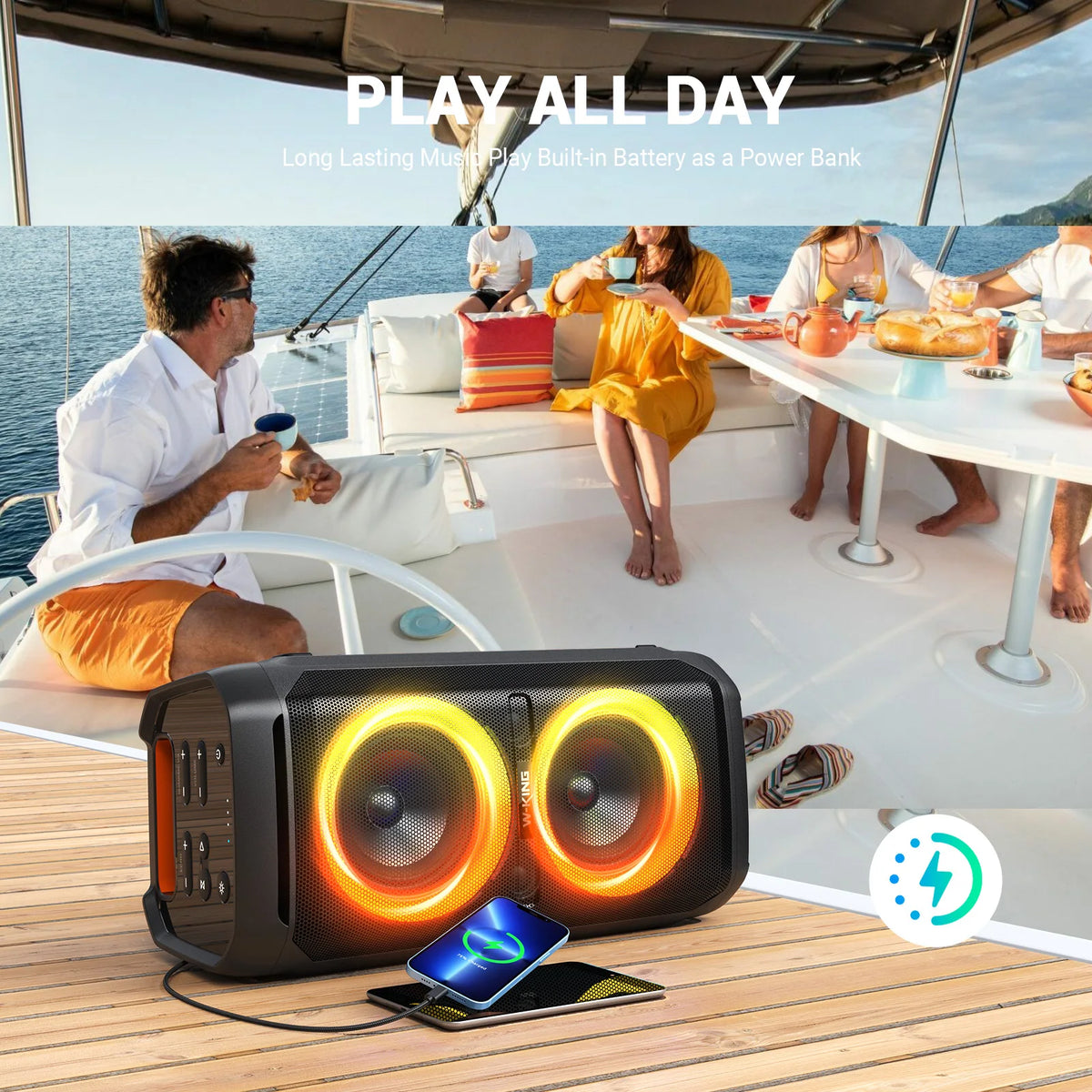 W-King T11 Waterproof Portable Bluetooth Speaker With Deep Bass