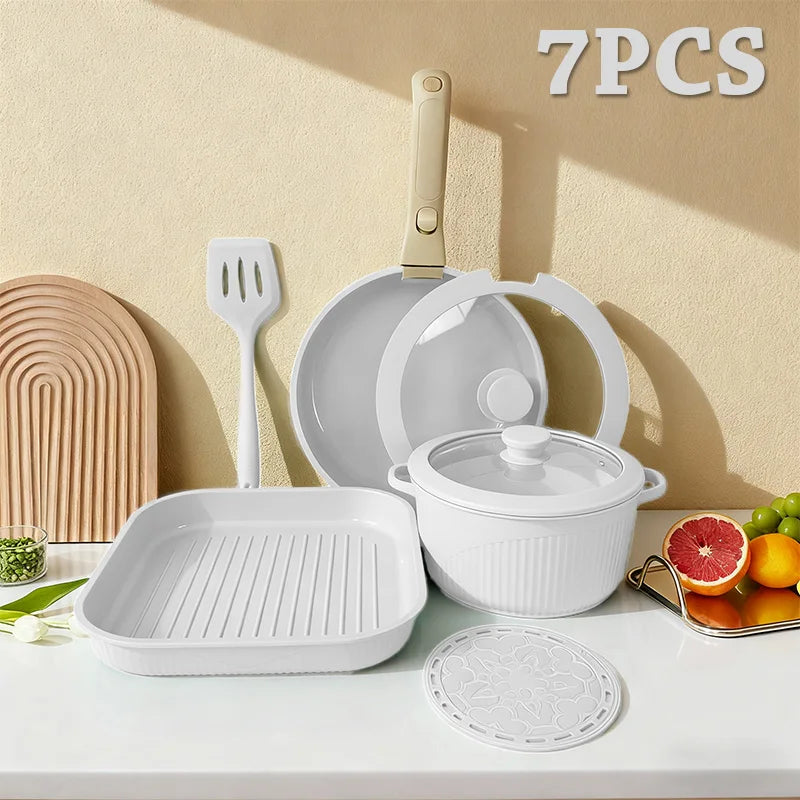 Pots And Pans Set Nonstick Detachable Handle Induction Oven Safe