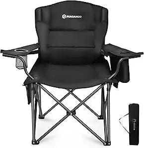 Heavy Duty Foldable Camping Chair With Padded Seat And Back
