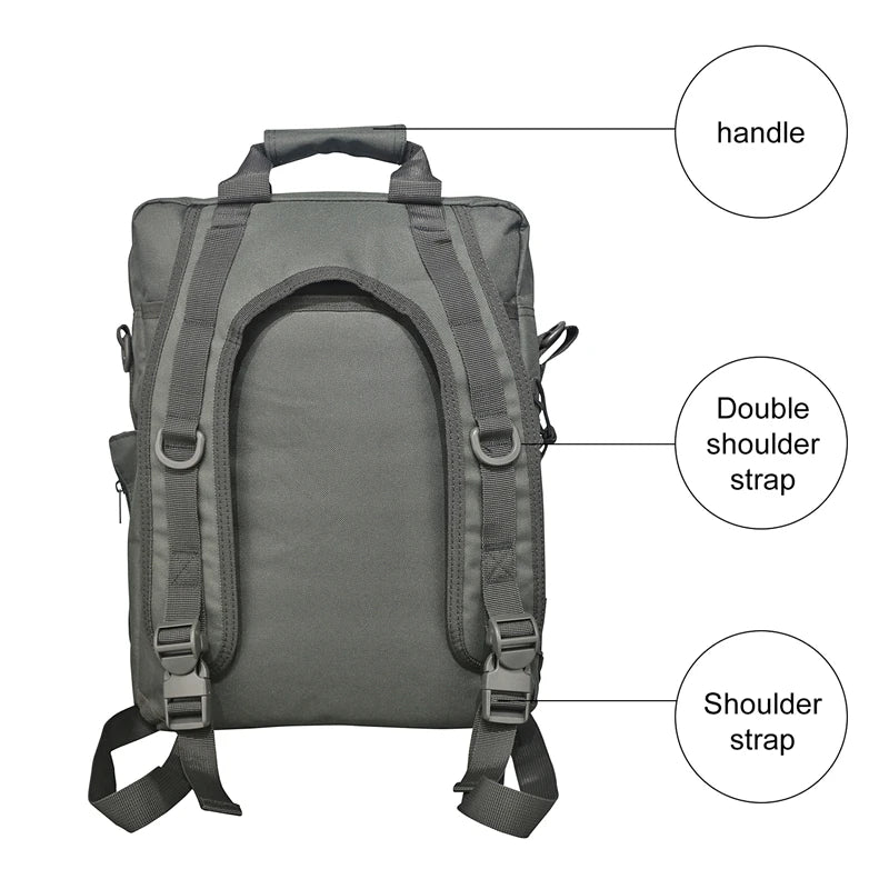 LQARMY Molle Laptop Bag Tactical Messenger Backpack