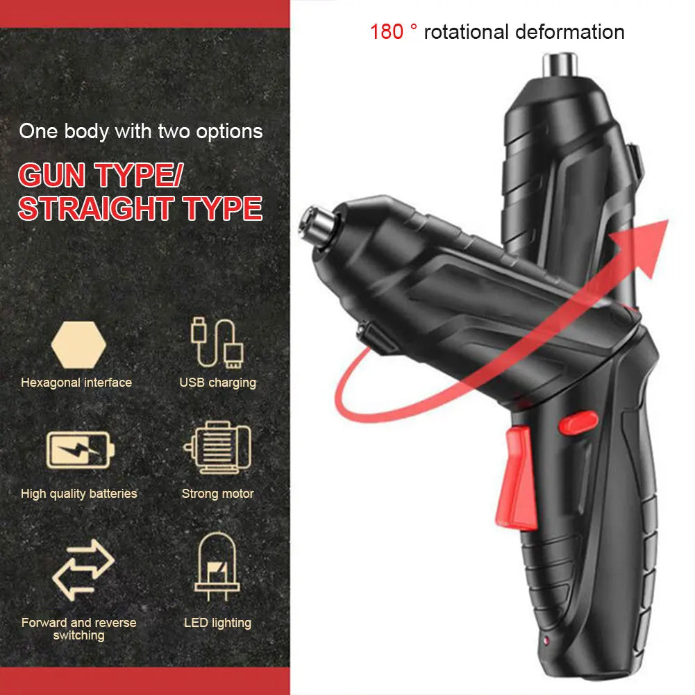 VKTECH 3.6V Cordless Electric Screwdriver Power Tool Set