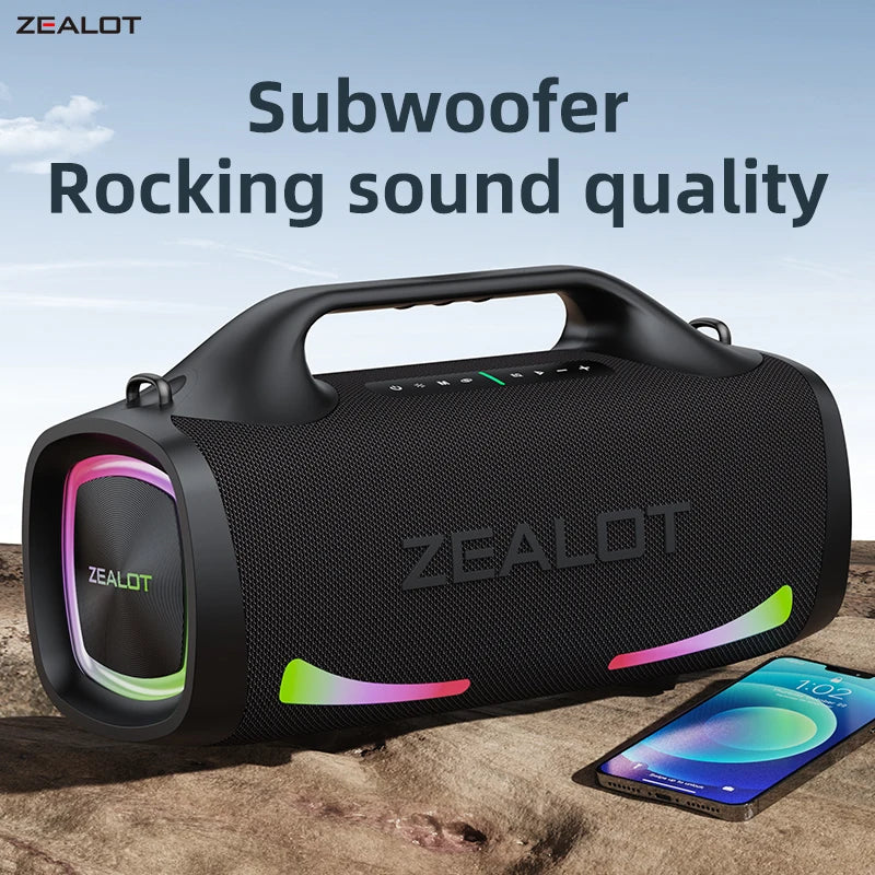 Zealot 100W Bluetooth Speaker With Stereo Sound And Power Bank