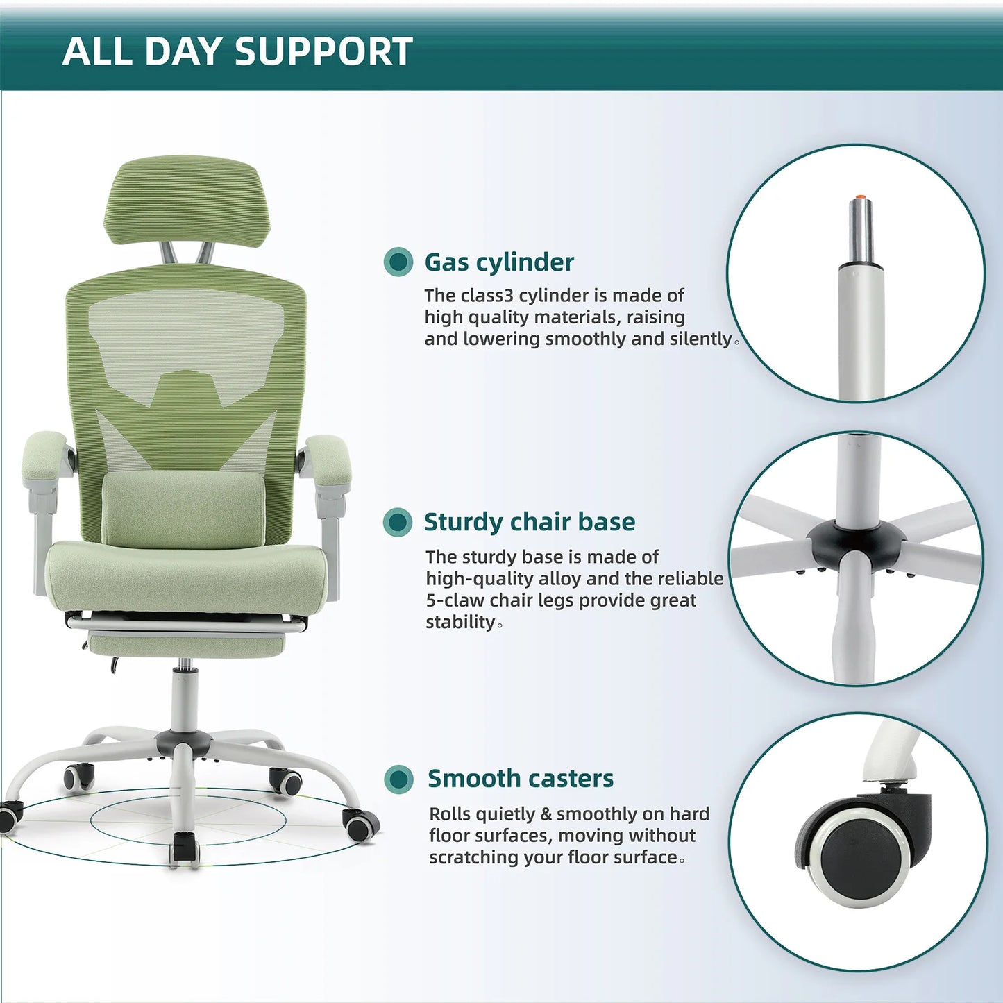 JHK Ergonomic Reclining High Back Mesh Gaming Chair With Lumbar