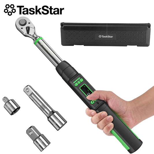 TaskStar Digital Torque Wrench Bidirectional With Adapters