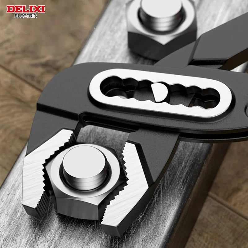 Delixi Electric Water Pump Pliers Set 3 Piece Quick Release Adjustable