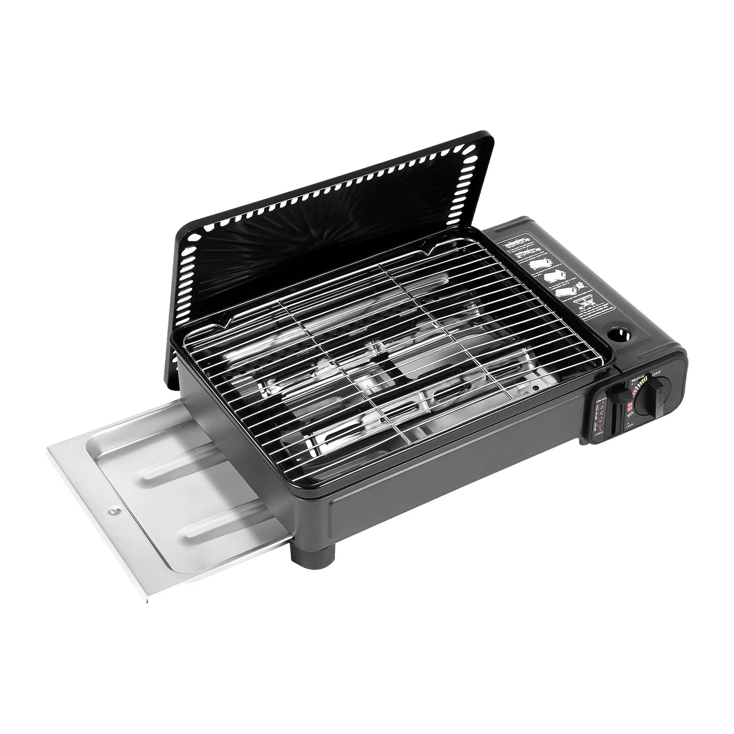 Portable Butane Gas Stove For Camping Stainless Steel Outdoor Cooking