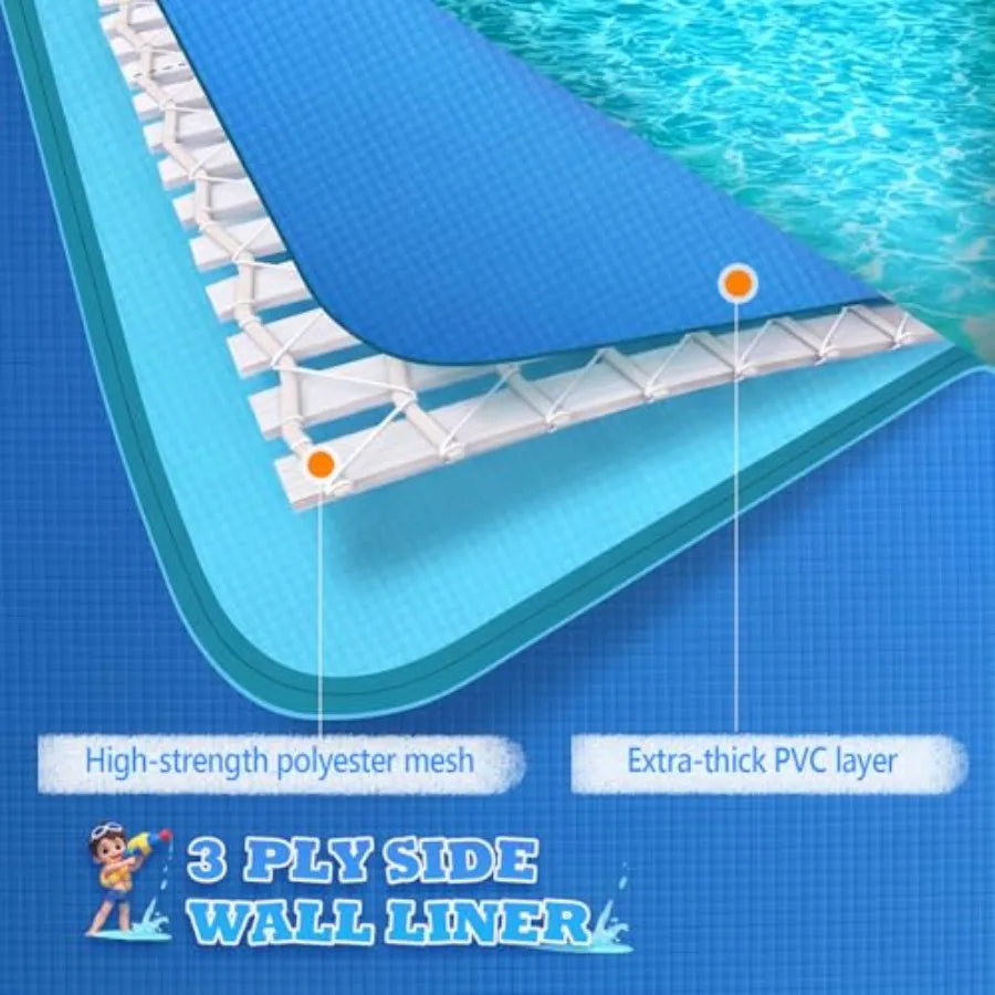 Eco Friendly Portable Round Above Ground Pool With Metal Frame