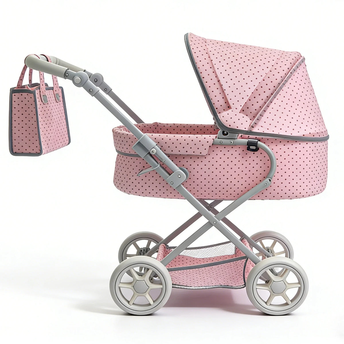NPK Newborn Doll Stroller Pram for Doll Size 14 to 24inch big size with Removable Cradle Basket Suitable Gifts For Girls