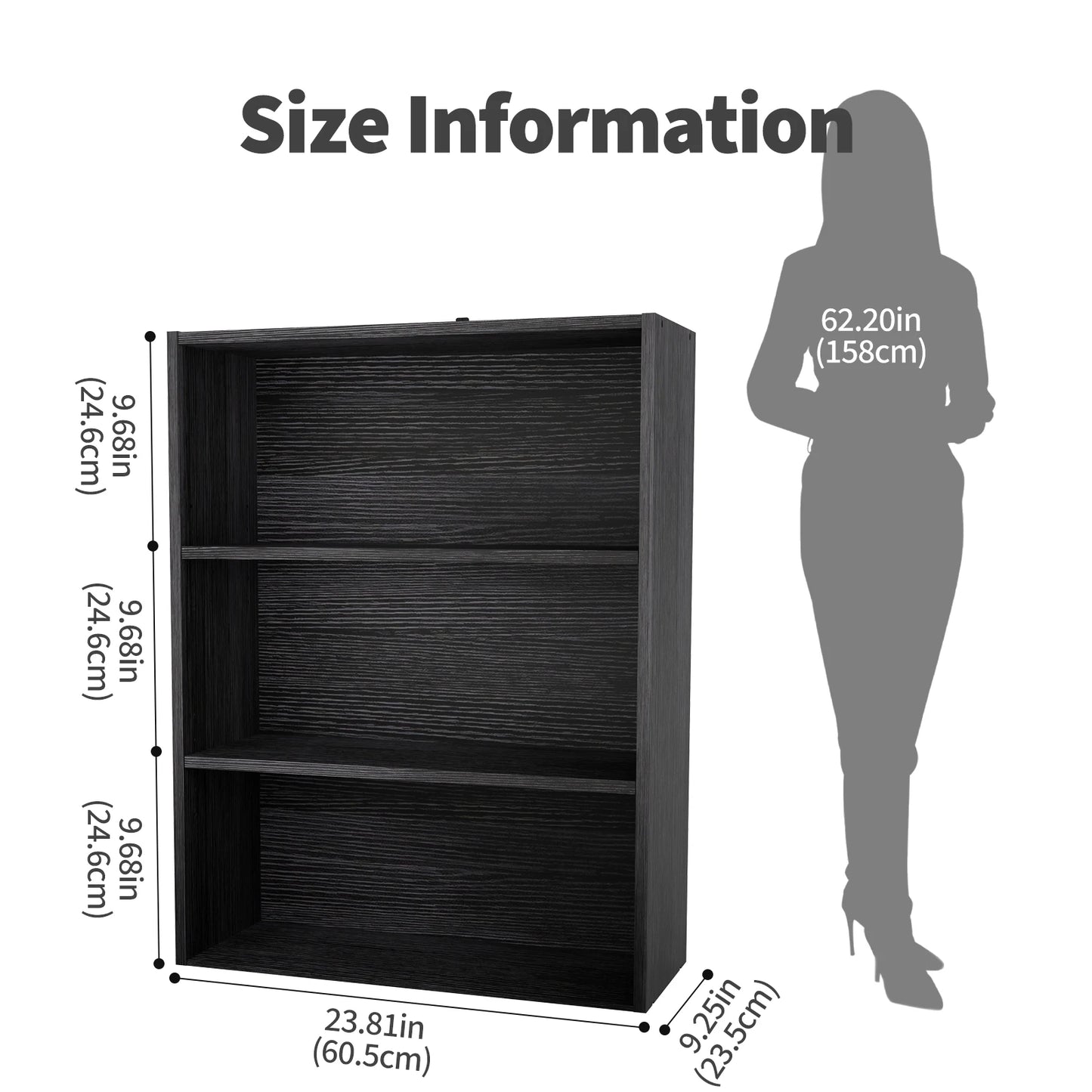 MCQ Wooden Five Tier Bookshelf Storage For Living Room