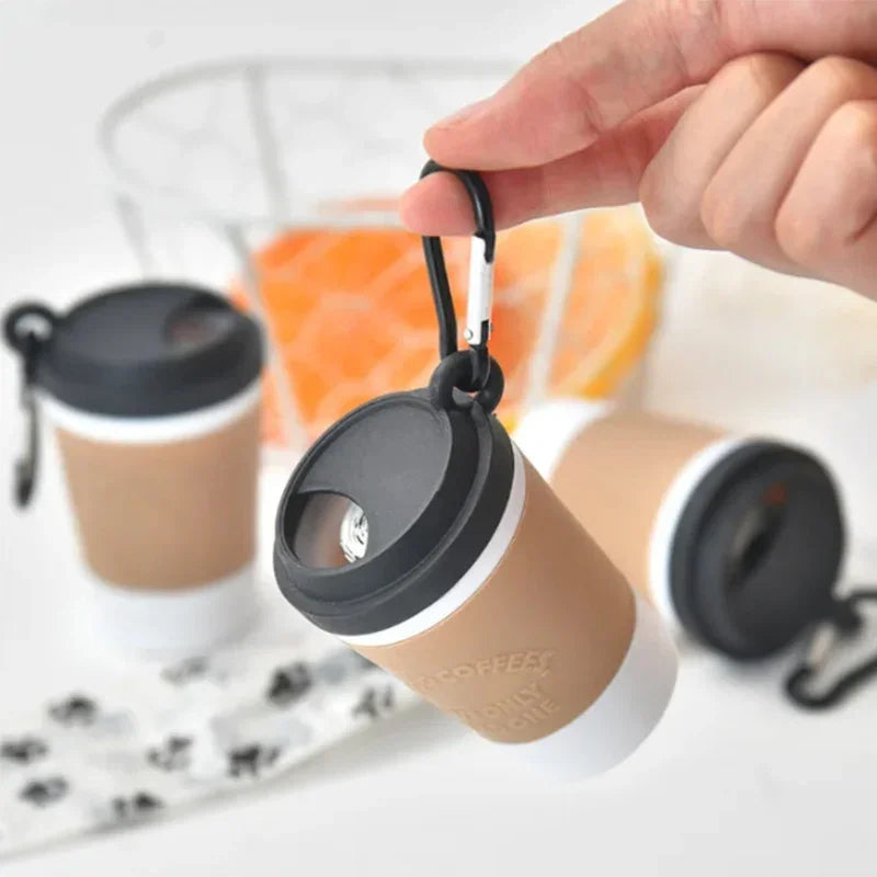 Portable Dog Poop Trash Can Dispenser With Coffee Cup Design