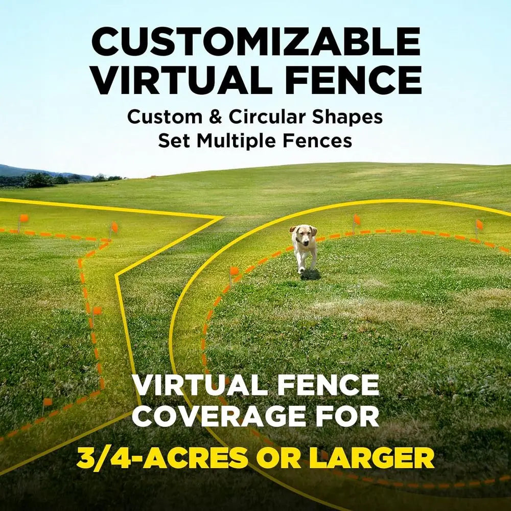 GPS Dog Fence System No Monthly Fees Waterproof Collar