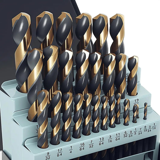 29Pcs Cobalt Drill Bit Set 135 Degree HSS Metal Case