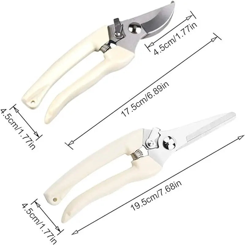 Stainless Steel Pruning Scissors Cutting Multifunctional Flower Tree Branch Bypass Garden Pruner Hand Shear Clipper Tool