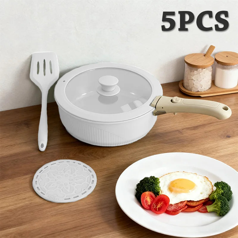 Pots And Pans Set Nonstick Detachable Handle Induction Oven Safe