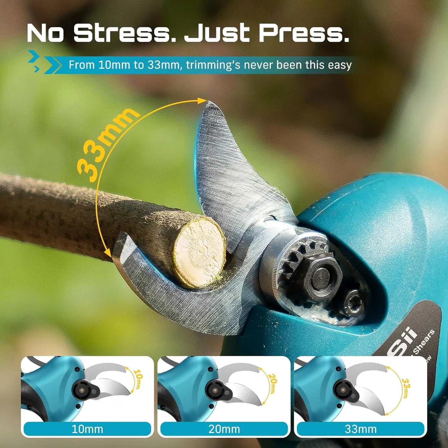 Seesii Cordless Brushless Trimming Scissors Pruner For Makita 18V Battery