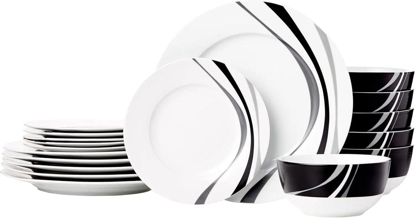 Dinnerware Set Microwave and Dishwasher Safe Plates Bowls Dishes