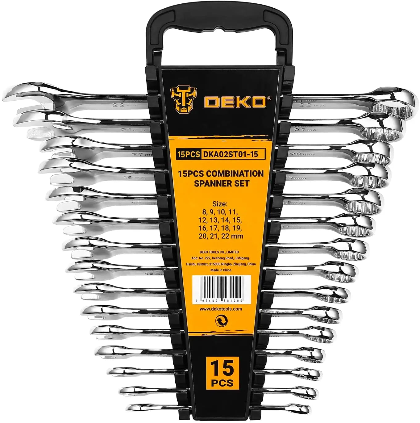 DEKOPRO 30 Piece SAE And Metric Combination Wrench Set