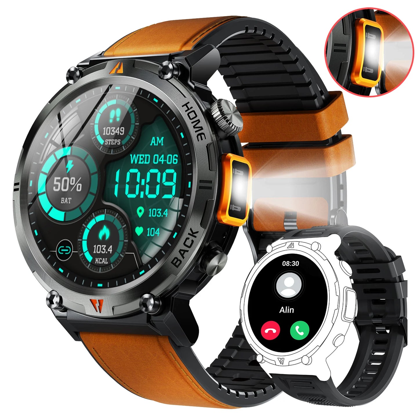 EIGIIS KE3 Smartwatch Bluetooth Call With Heart Rate Monitor