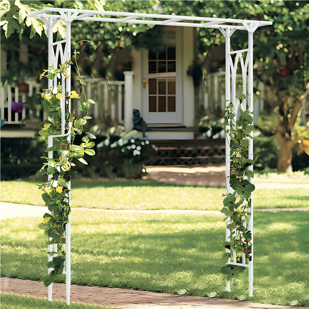 Metal Garden Arch Outdoor Arbor Iron Pergola Wedding Decoration