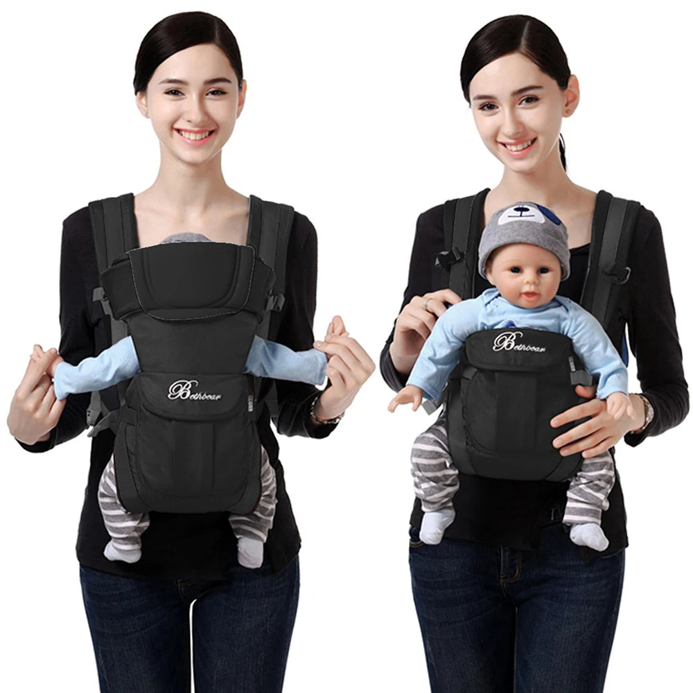 Baby Sling Carrier 4 in 1 Ergonomic Backpack for Newborn