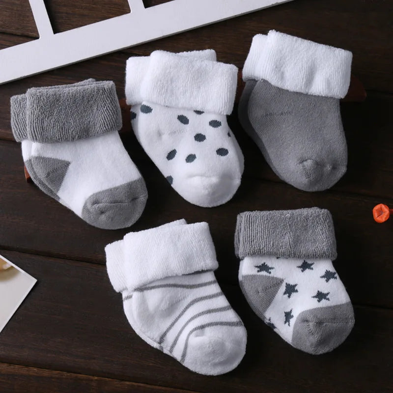 Kiddiezoom Unisex Non Skid Baby Socks 0 To 12 Months